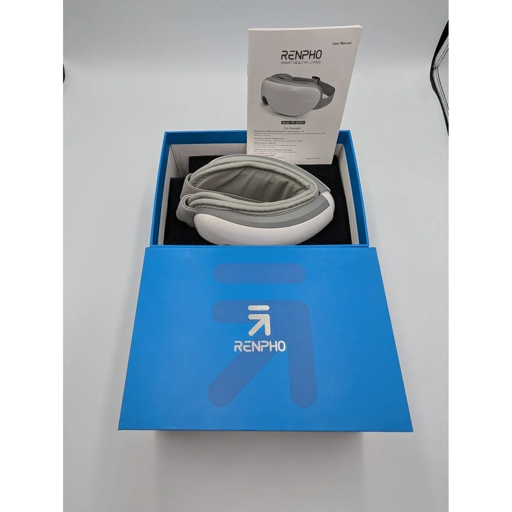 RENPHO Eye Massager White RF-EM001 Heat Vibration Music OS